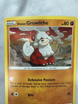2022 Pokemon TCG Hisuian Growlithe Cosmos Holo Promo Lost Origin NM 070/189 - Image 2