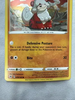 2022 Pokemon TCG Hisuian Growlithe Cosmos Holo Promo Lost Origin NM 070/189 - Image 3