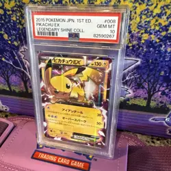 2015 Pokemon Japanese 1st Edition Pikachu EX Legendary Shine Collection PSA 10 - Image 1