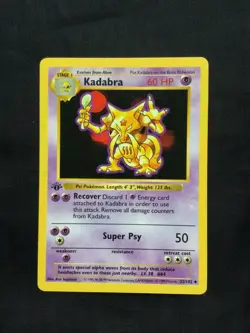 Pokemon Cards: Base Set 1st Edition Uncommon: Kadabra 32/102 - Image 1
