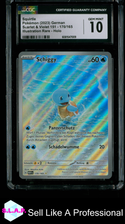 SQUIRTLE POKEMON 170 2023 SCARLET & VIOLET 151 HOLO DE CGC 10 - Image 1