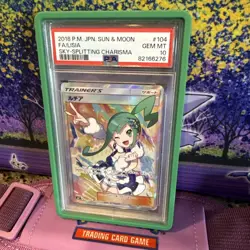 2018 Pokemon Japanese Sun & Moon FA Lisia Sky Splitting Charisma PSA 10 - Image 1
