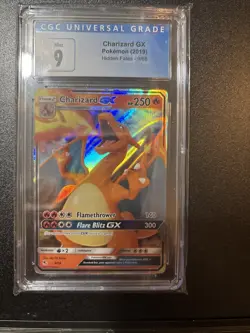 CGC 9 Mint Charizard GX Hidden Fates 9/68 Pokemon 2019 - Image 1