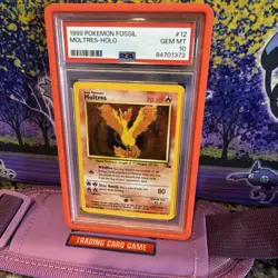 1999 Pokemon Fossil Moltres Holo PSA 10 #12 - Image 1