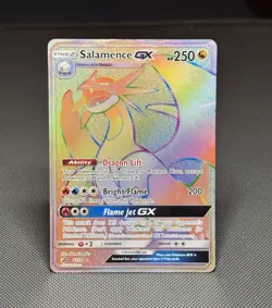 Pokemon TCG: Salamence GX 73/70 - Secret Rare - Dragon Majesty - *MP w/Dent* - Image 1