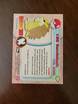 NM! RAYS HOLO Foil #27 Sandshrew Series 1 Topps Pokemon Black Label - Image 2