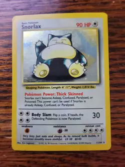 Pokemon Snorlax 11/64 Holo Rare Jungle Set 1999 WOTC PL! - Image 1