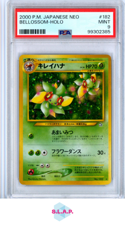 BELLOSSOM POKEMON 182 2000 GOLD, SILVER, NEW WORLD HOLO JAPANISCH PSA 9 - Image 1