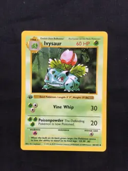 Pokemon Cards: Base Set 1st Edition Uncommon: Ivysaur 30/102 - Image 1
