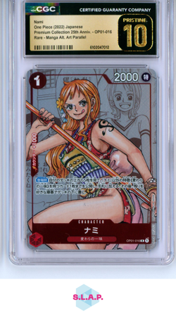 NAMI ONE PIECE #016 2022 25TH ANN. PREMIU COLL MANGA ALT ART JAP CGC PRISTINE 10 - Image 1