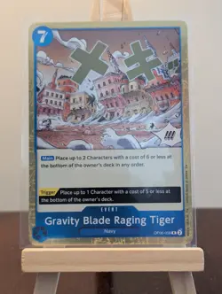 Gravity Blade Raging Tiger OP06-058 R One Piece Wings of the Captain English NM - Image 1