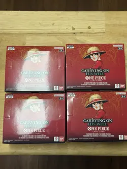 One Piece Carrying On His Will Booster Box OP-13 English *Empty* box only x4 - Image 1