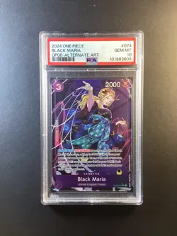2024 ONE PIECE OP08- ALTERNATE ART #074 BLACK MARIA PSA 10 English - Image 2