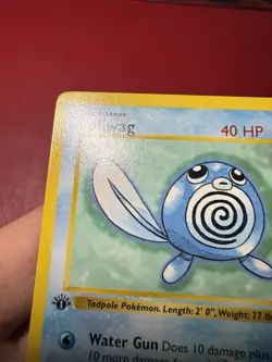 Poliwag 59/102 Shadowless 1st Edition Base Set Pokemon Card LP - Image 3