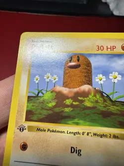 Diglett 47/102 Shadowless 1st Edition Base Set Pokemon Card LP - Image 3