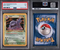 1999 Pokemon Unlimited Fossil Muk Holo Rare Card 13/62 PSA 1 Poor - Image 1