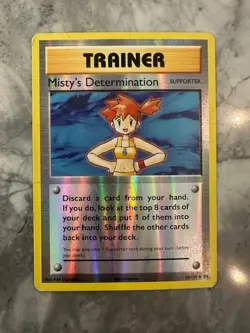 Pokemon Misty's Determination Trainer-Supporter Holo Evolutions 80/108 Card 2016 - Image 1