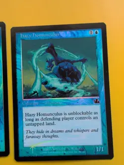 Hazy Homunculus x4 MTG Playset OLD BORDER FOIL CARD. PROPHECY illusion x4 . - Image 4
