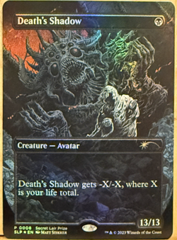 FOIL LIMITED EDITION Secret Lair MtG Death's Shadow Unplayed NM Borderless! - Image 1