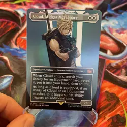 MTG Final Fantasy Cloud, Midgar Mercenary Borderless Foil Fin 375 - Image 1
