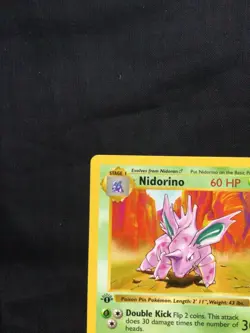 Pokemon Cards: Base Set 1st Edition Uncommon: Nidorino 37/102 - Image 2