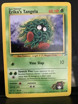Pokemon Card Erika's Tangela 79/132 Gym Heroes, Vintage, Nintendo TCG WOTC - Image 1