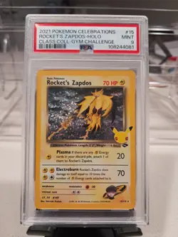 2021 POKEMON CELEBRATIONS#15 ROCKET'S ZAPDOS-HOLOMINT CLASS.COLL-GYM CHALLENGE - Image 1