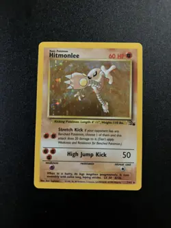 Pokemon TCG Kabutops Fossil Holo Unlimited Holo Rare AND Hitmonlee - Image 2