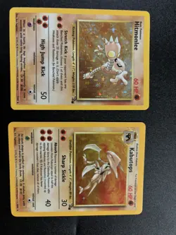 Pokemon TCG Kabutops Fossil Holo Unlimited Holo Rare AND Hitmonlee - Image 4