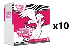 SEALED CASE! 10x White Flare SV10.5 Elite Trainer Box Pokemon TCG - Image 1