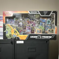 Pokemon Heavy Hitters Premium Collection Box Lucario V Tyranitar V 2022 - Image 1