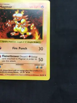 Pokemon Cards: Base Set 1st Edition Uncommon: Magmar 36/102 - Image 4