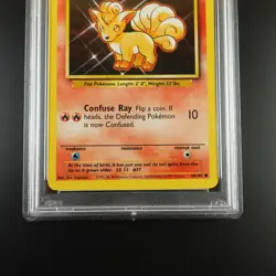 PSA 9 Vulpix 68/102 Pokemon Base Set 1999 Non Holo Graded Card - Image 3