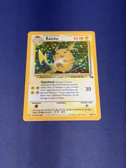 Pokemon TCG Raichu Fossil Holo Rare Card 14/62 Unlimited - Image 1