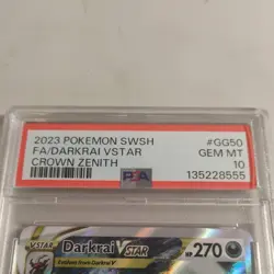 Pokemon Darkrai VSTAR Crown Zenith Galarian Gallery Full Art #GG50 PSA 10 - Image 2