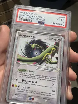 HUGE SWIRL PSA 4 2006 Pokemon Rayquaza EX Holo Foil Rare 039 Black Star Promos - Image 3