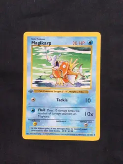 Pokemon Cards: Base Set 1st Edition Uncommon: Magikarp 35/102 - Image 1