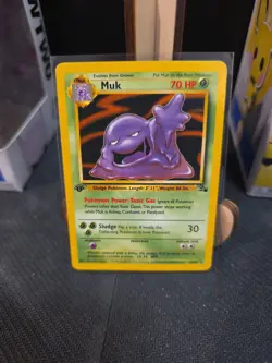 Vintage Pokemon Muk 13/62 Fossil Holo - LP - Image 1