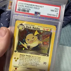 Pokemon TCG first edition Dark Raichu Holo PSA 8 W/Swirl 🌀 - Image 3