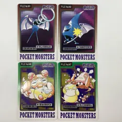 Zubat Golbat Paras Parasect Pokemon Carddass 1997 Bandai Pocket Monsters set - Image 3