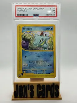 2002 POKEMON EXPEDITION #134 TOTODILE PSA 7 - Image 1