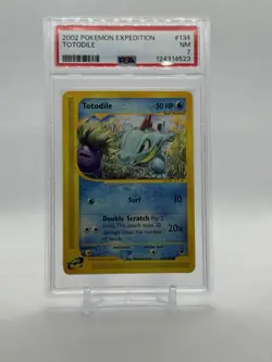 2002 POKEMON EXPEDITION #134 TOTODILE PSA 7 - Image 2