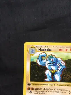 Pokemon Cards: Base Set 1st Edition Uncommon: Machoke 34/102 - Image 2