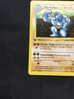 Pokemon Cards: Base Set 1st Edition Uncommon: Machoke 34/102 - Image 5