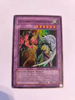 Yu-Gi-Oh Elementarheld Flammenflugelmann DP1-D Super Rare Holo Karte Deutsch TCG - Image 1
