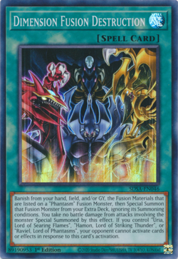 Dimension Fusion Destruction - SDSA-EN046 - 1st Ed Super Rare NM - Yugioh - Image 1