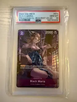 One Piece CCG Black Maria Bandai Premium Promo Alt Art Holo PSA 10 GEM MINT TCG - Image 1