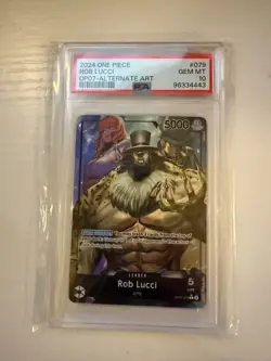ONE PIECE TCG 500 YEARS IN THE FUTURE OP07-079 ALT ART LEADER ROB LUCCI PSA 10 - Image 1