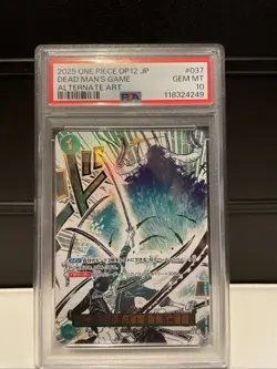 One Piece TCG, (PSA 10) Demon Aura Dead Man's Game (Manga Event) OP12-037 - Image 1