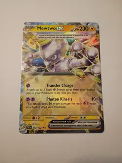 Mewtwo EX 58/182 Holofoil Double RARE Paradox Rift Pokemon TCG Card Near Mint - Image 1
